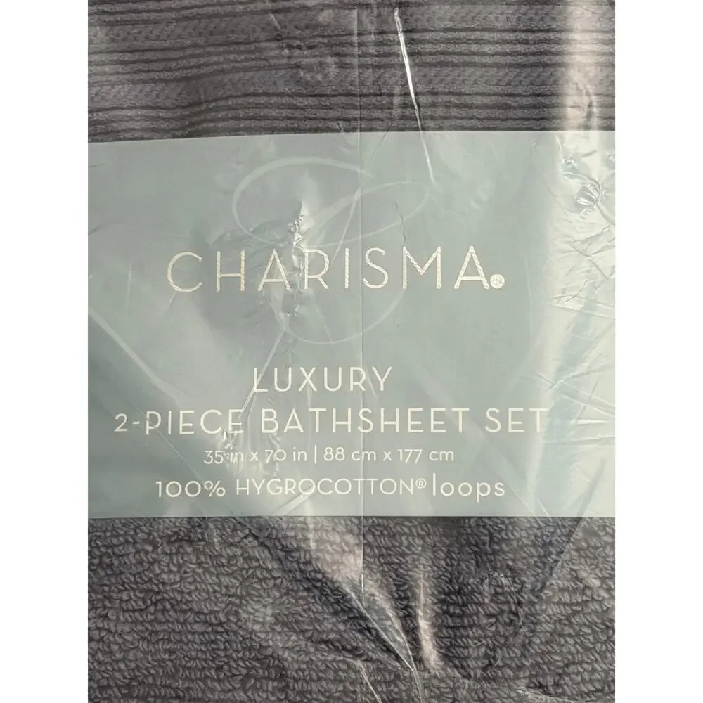 Charisma 100% Hygrocotton Luxury 2 pc Bathsheet Set 35in x 70in Blue